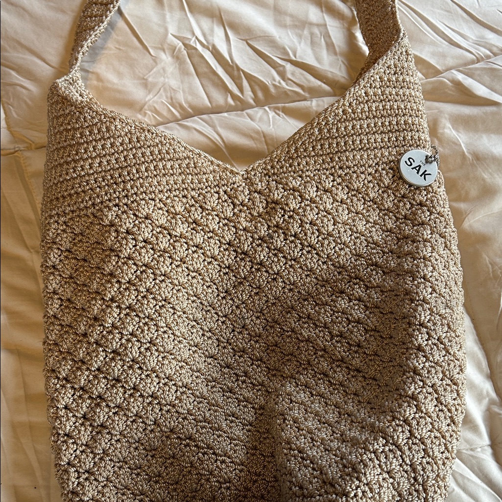 The Sak Crochet Shoulder Bag In Beige/Tan